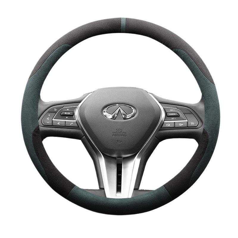 Wildleder-Lenkradabdeckung für Infiniti Q50L, QX50, QX60, QX55, Q70L - Für den Wintergebrauch