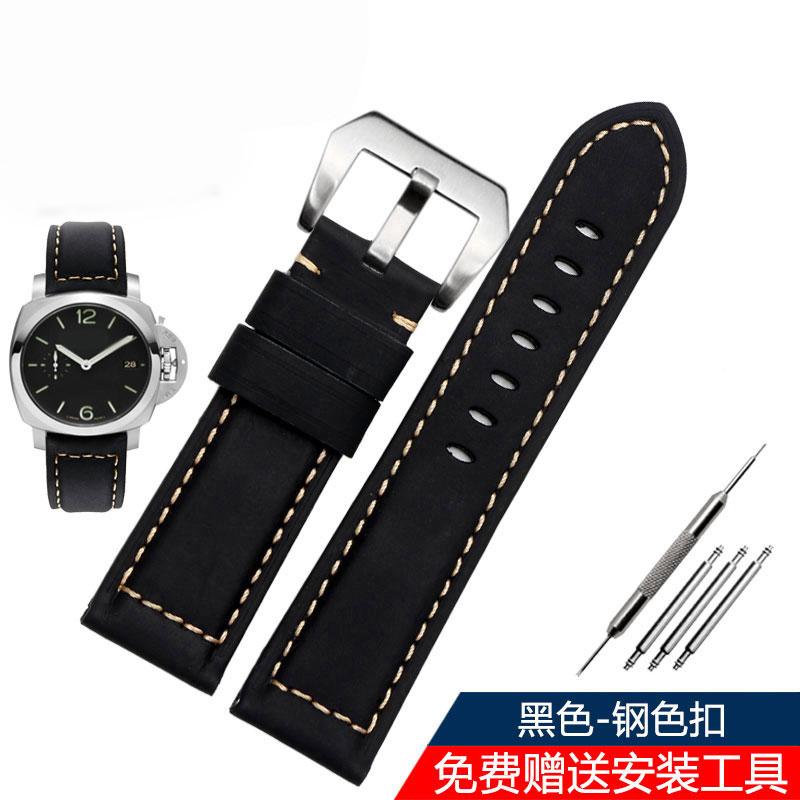For Panerai PAM688 441/1313 Cowhide Leather Men's Blue WatchStrap Bracelet 20mm 22mm 24mm 26mm High Quality Waterproof WatchBand
