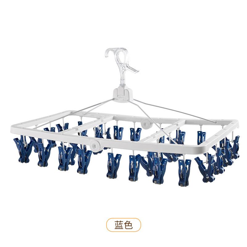 Plastic Sock Drying Rack Multi-Purpose Laundry Clamp Clothesline Holder Home Organization Bedroom Storage Rack for Socks