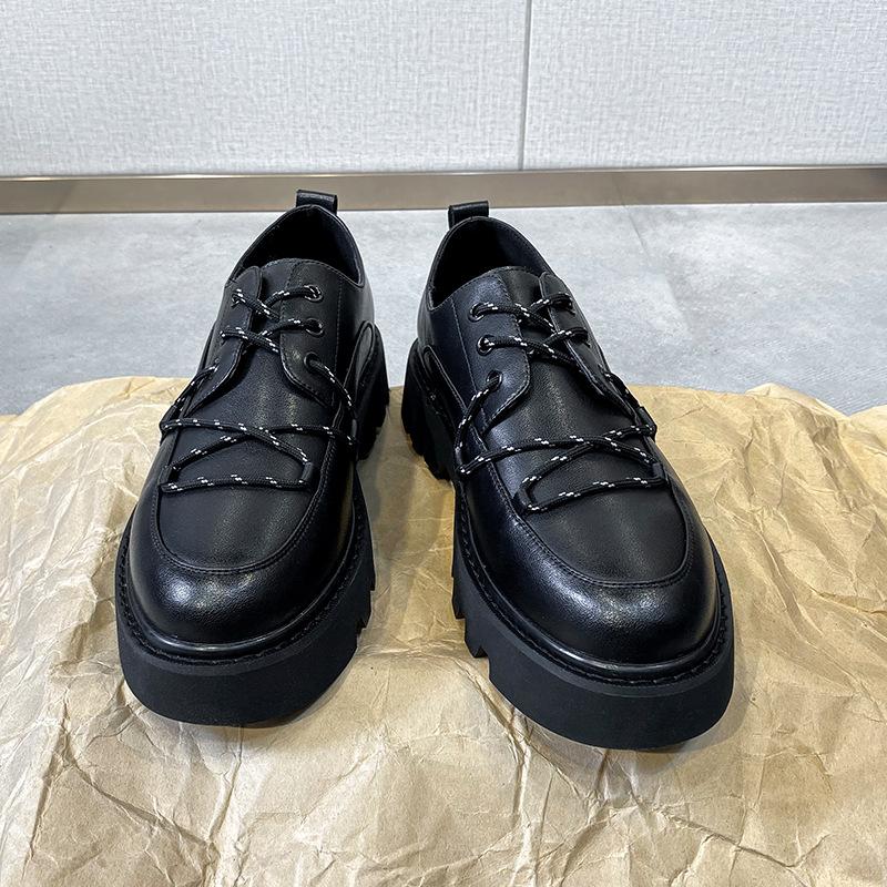 Мужская обувь Летняя тонкая дышащая деловая повседневная обувь в британском стиле Кожаная — фото 3