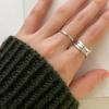 Open Rings for Women Fashion Couple Handmade Smooth Wide Irregular Ring Prevent Allergy Jewelry Gifts