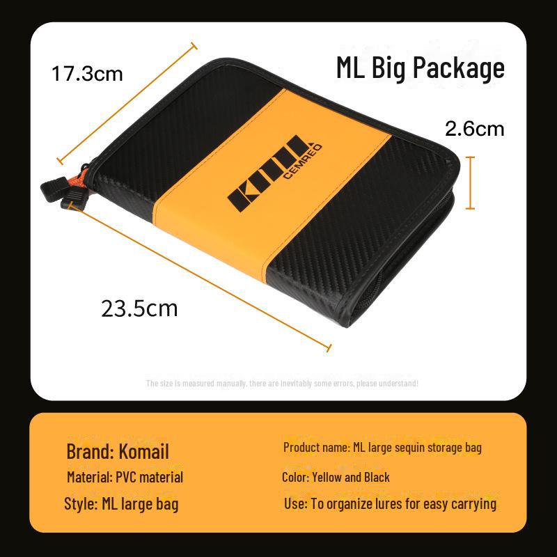 

Ящик для хранения рыболовных снастей с блестками и крючком, переносная сумка для приманок в форме конского рта. ML Large Bag