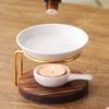 Ceramics Aromatherapy Stove Wooden Base Aromas Diffuser Practical Oil Burners  Home Use