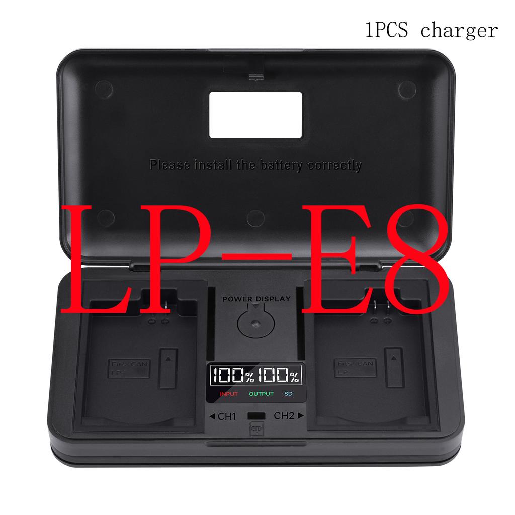 LCD Smart Charger Case Multi-function Battery Storage Box for Canon LP-E5 E6 E8 E10 E12 E17 NB-2L 7L 10L BP-511 Camera Battery