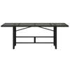 Garden Table with Glass Top Black 190x80x74 Cm Poly Rattan