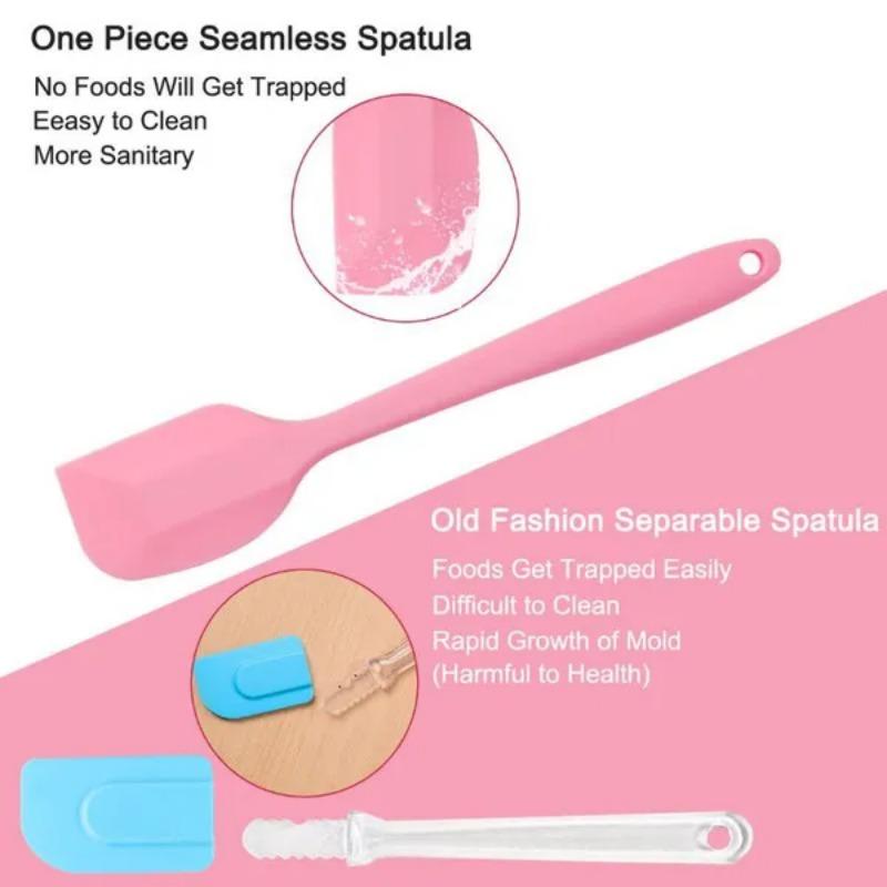 1PC Silicone Spatulas, Heat Resistant Rubber Spatula Non-Stick Cake Spatula Tool Spoon Spatula for Cooking, Baking