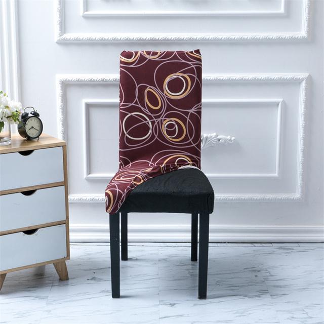 Geometry Chair Cover Flexible Stretch Spandex Chair Cover For Dining Room Restaurant Weddings Banquet Hotel Elastic Chair Cover for Home