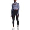 Under Armour Rush Series Unifarbenes High-Neck Langarm-T-Shirt Damen Oberteile Morgen-Lila 1374526-767
