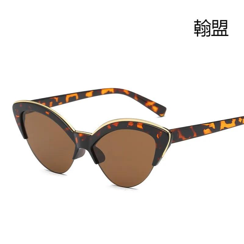 Vintage Small Fashion Cat Eye Sunglasses For Women Triangle Frame Uv400 Sun Shades Glasses Retro Hip-Hop Style Eyeglasses