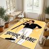 Personalized Crystal Velvet Carpet,Harry Styles Custom Printed Name, Plush Area Rug For Home Indoor Decor