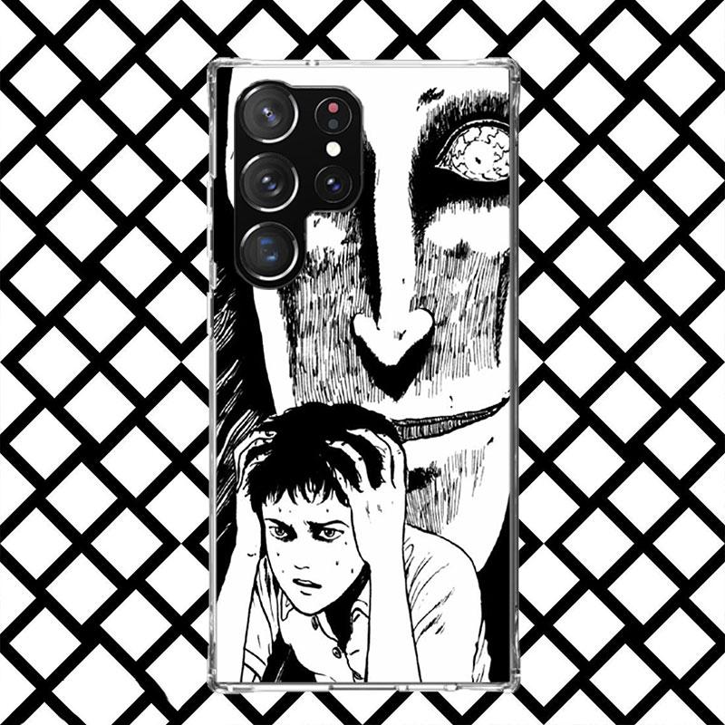Japanese Horror Comic Anime Phone Case for Samsung Galaxy S26 S25 Edge S24 S23 Ultra S22 Plus S21 FE S20 + Soft Cover Print Fund