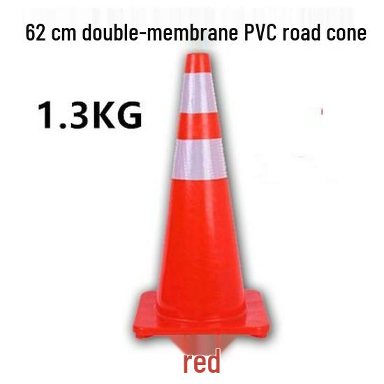 70cm Reflective PVC Road Safety Cone with Rubber Base