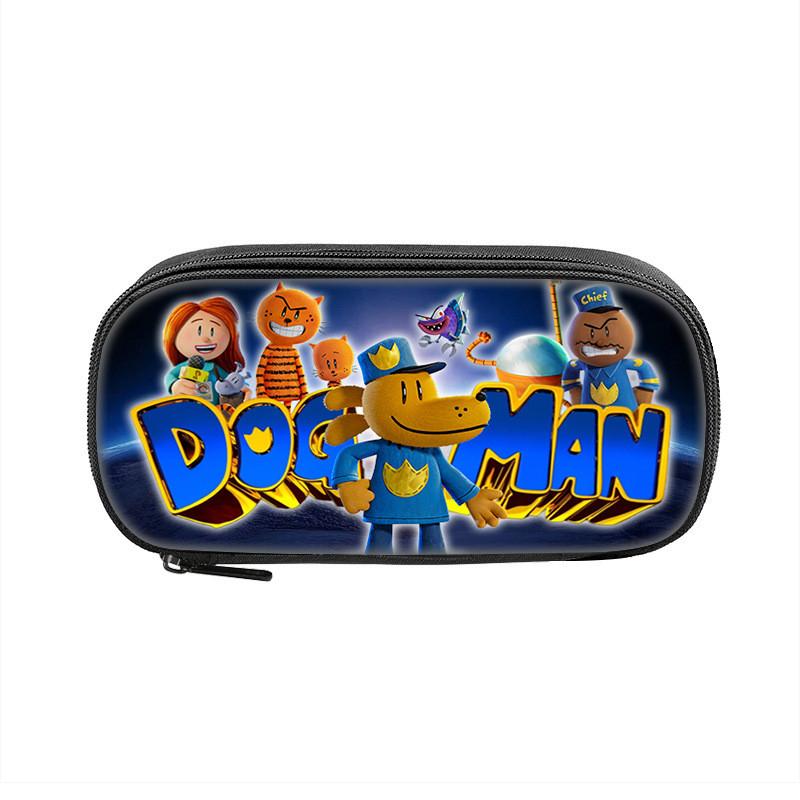 Dogman Detective Pencil Case Large Capacity Nylon Storage For Students