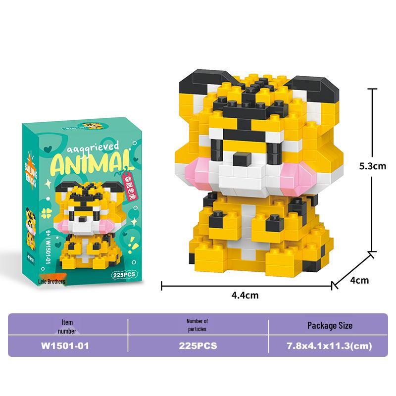Lele Brothers Micro Building Blocks - Educational Small Animal Sets for Kids, Compatible with Lego, Boys' Toy Gifts