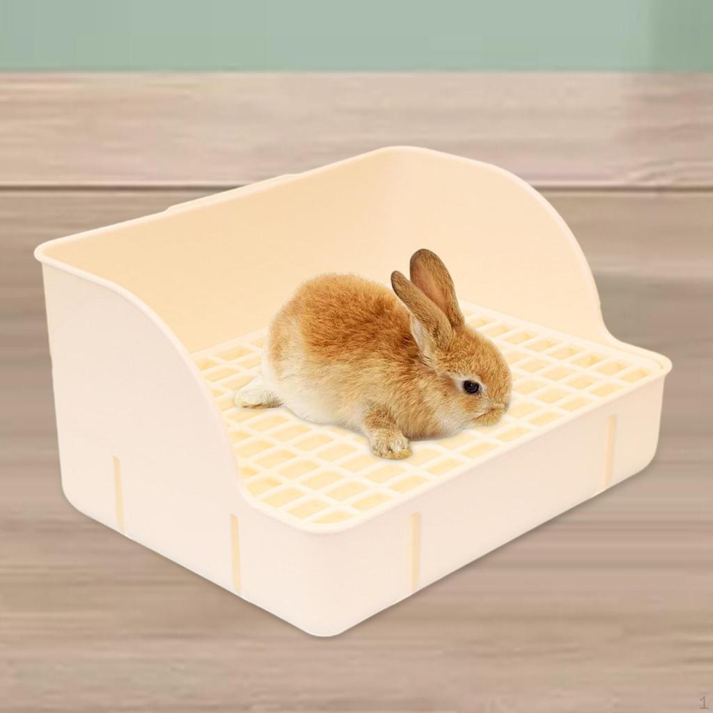 Corner Litter Box for Small Pets - Space-Saving Potty Solution