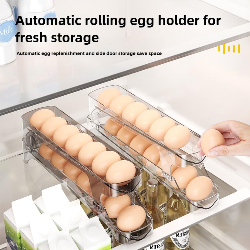 Automatyczna skrzynia do przechowywania jajek w stylu drabiny, skrzynia do przechowywania jajek, lodówka, drzwi boczne, duża pojemność, automatyczna maszyna do zwijania jajek