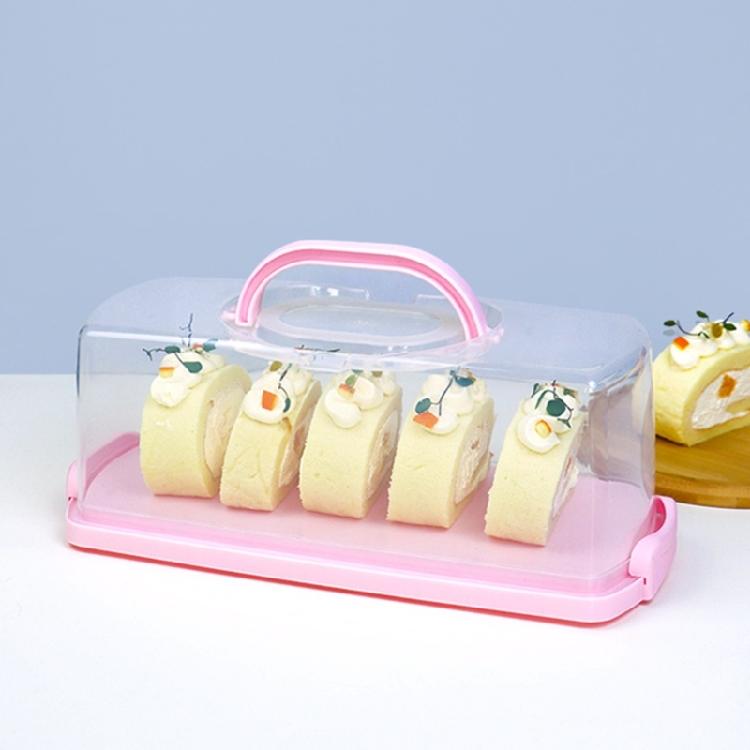 Carrying Bread With Case Transparent Handle Snacks Storage Box For Toasts Cake Slices Bakewares Organization Tool