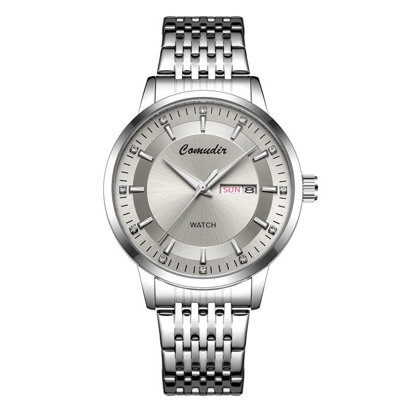 Pánské luminiscenční vodotěsné automatické skeletonové hodinky s dvojitým kalendářem