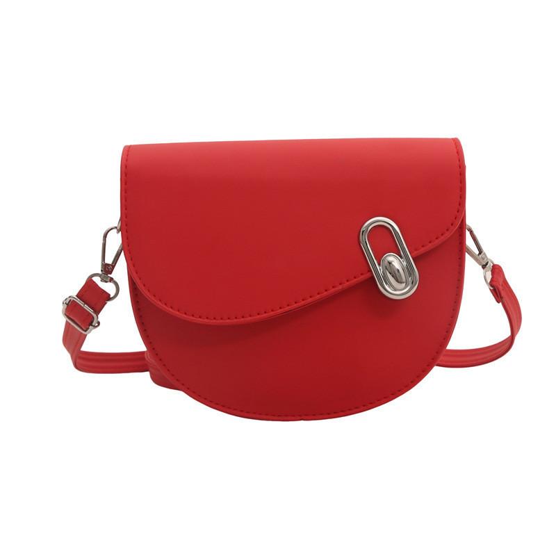 Retro Fashion Pu Leather Saddle Bag For Women 2024 Summer Versatile Shoulder Bag