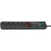 Power Strip - Brennenstuhl - Secure-tec 19.500a - 6 Sockets - Grey - 3m Cable