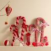 Christmas Decoration Red And White Candy Cane Grid Hot Air Balloon Xmas Tree Hanging Pendant Christmas New Year Party Ornament