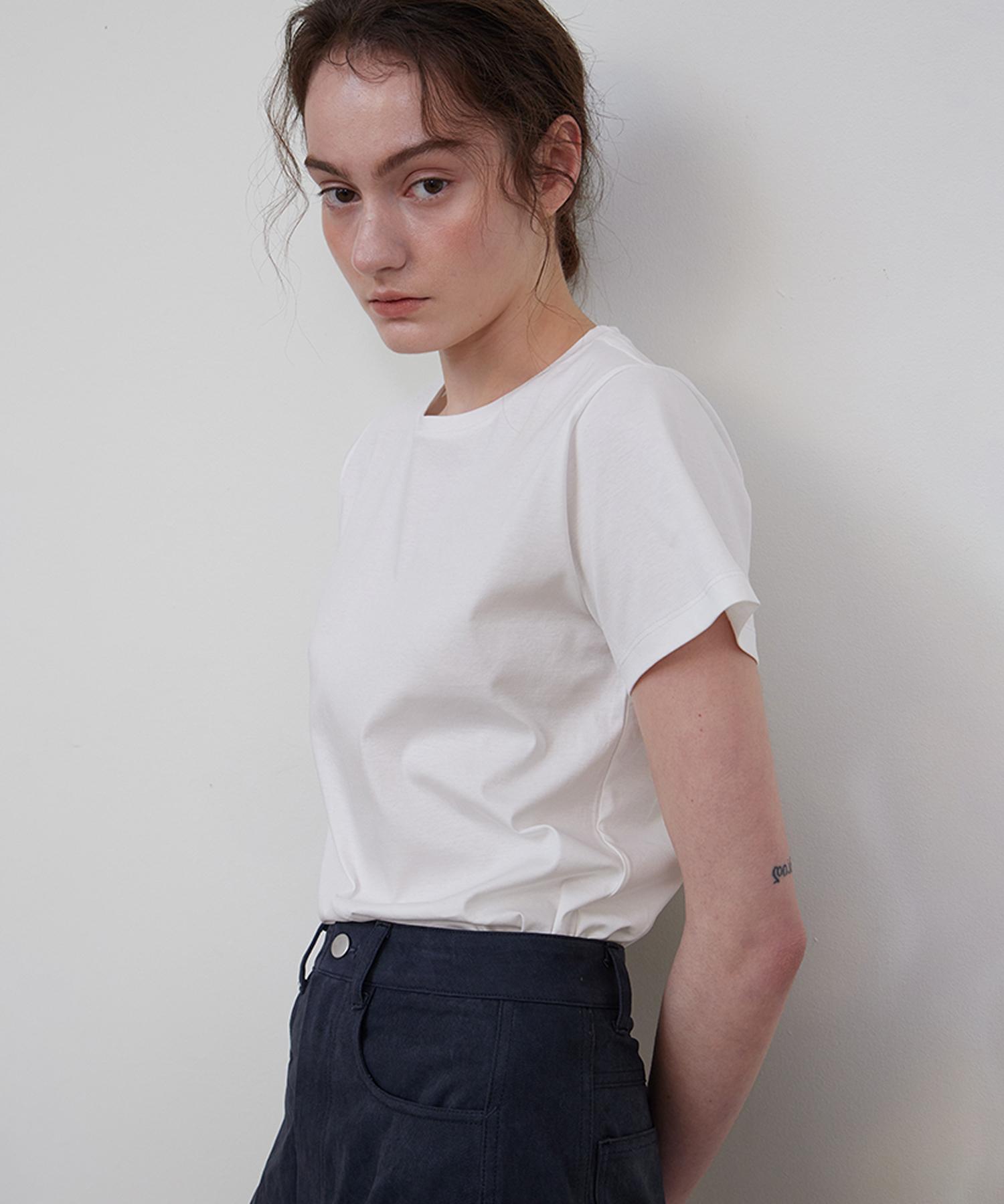 Step Around Silket Cotton Half T-Shirt_White M