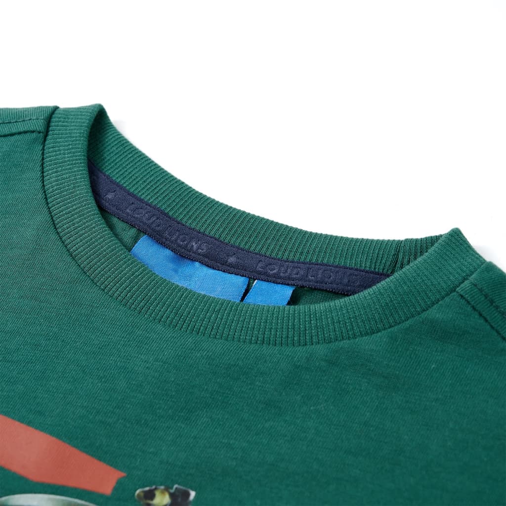 Kids Long Sleeve T Shirt Green Size 92