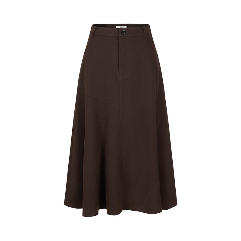 JZ Anna & Co. Elegant A-Line Fishtail Midi Skirt