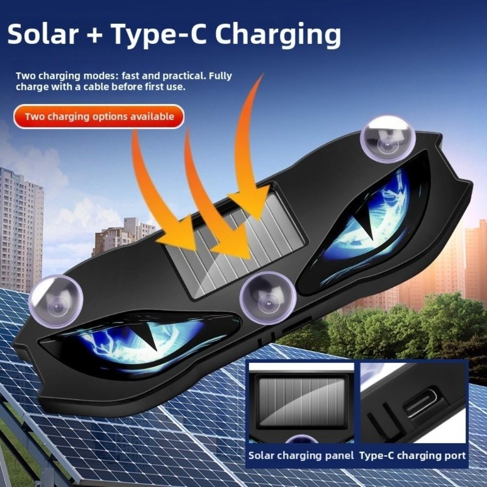 Wireless Devil Eyes Car Lights Suction Cup Car Atmosphere Light New Solar LED Car Light
