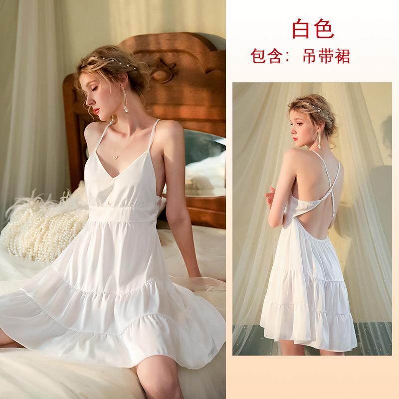 

Летняя новинка pure desire сексуальная ночная рубашка из ледяного шелка пижама женская с высокой талией и тонкой средней и длинной юбкой на подтяжках L