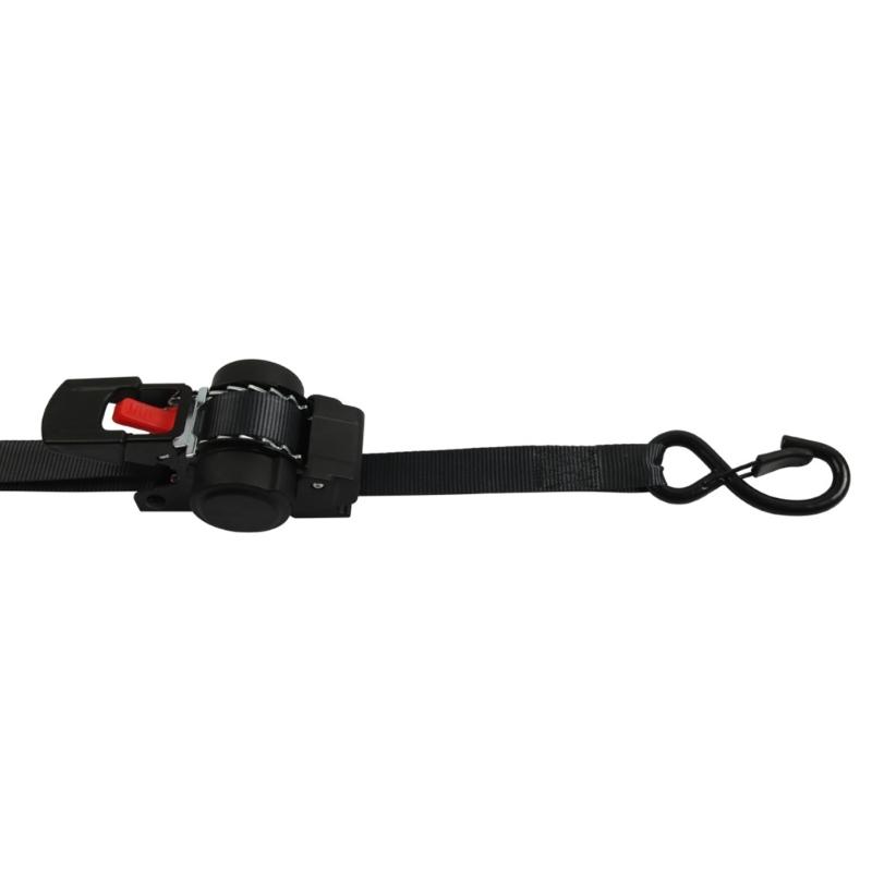 Pack Of 1 Black Aluminum Track Tie Down System With 2000LB Capacity Ratchet Straps For Cargo Transport In Vehicles