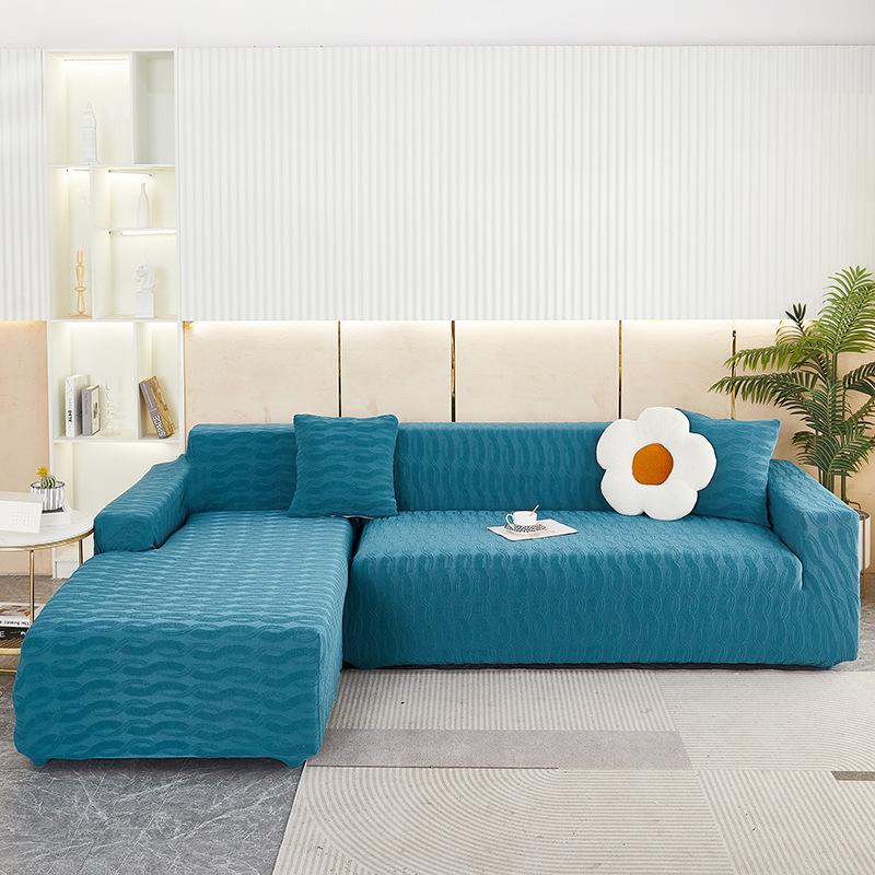 Высококачественный эластичный однотонный утолщенный жаккардовый чехол для дивана с толстой иглой пылезащитный чехол с тиснением универсальный чехол для дивана Single sofa cover 4146₽