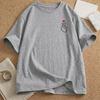 Hand Heart Gesture Print Tshirts For Unisex Summer Casual Fashion Loose Streetwear Tops Crew Neck Short Sleeve Tshirts
