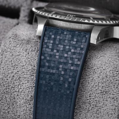 18mm To 24mm All Size Mosaic FKM Rubber Watch Band For Rolex Cartier IWC Apple Watch Strap with Quick Release