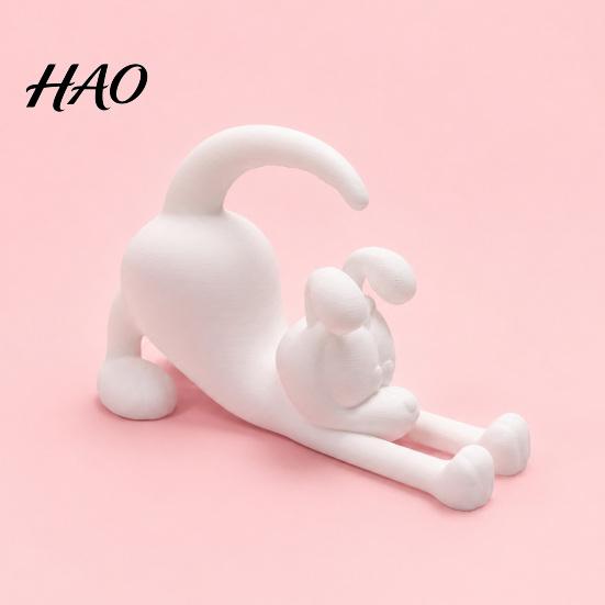 Cute Home Decor Items 3D Printed Puppy Phone Holder, Desktop Stand, Mobile Phones PLA Material Stand Support Lazy Dog Ornament for Office Desk