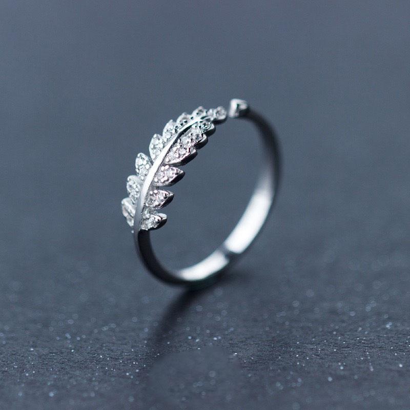 Xiaomi 925 Sterling Silver Zircon Rings For Women Geometric Fine Jewelry Finger Adjustable Geometric CZ  Ring For Party Birthday Gift
