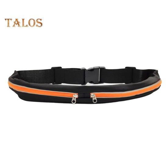 

Спортивный беговой пояс со светоотражающими полосками, фитнес-рюкзак с двумя карманами, портативный эластичный пояс, поясная сумка для занятий на открытом воздухе, велоспорт оранжевый