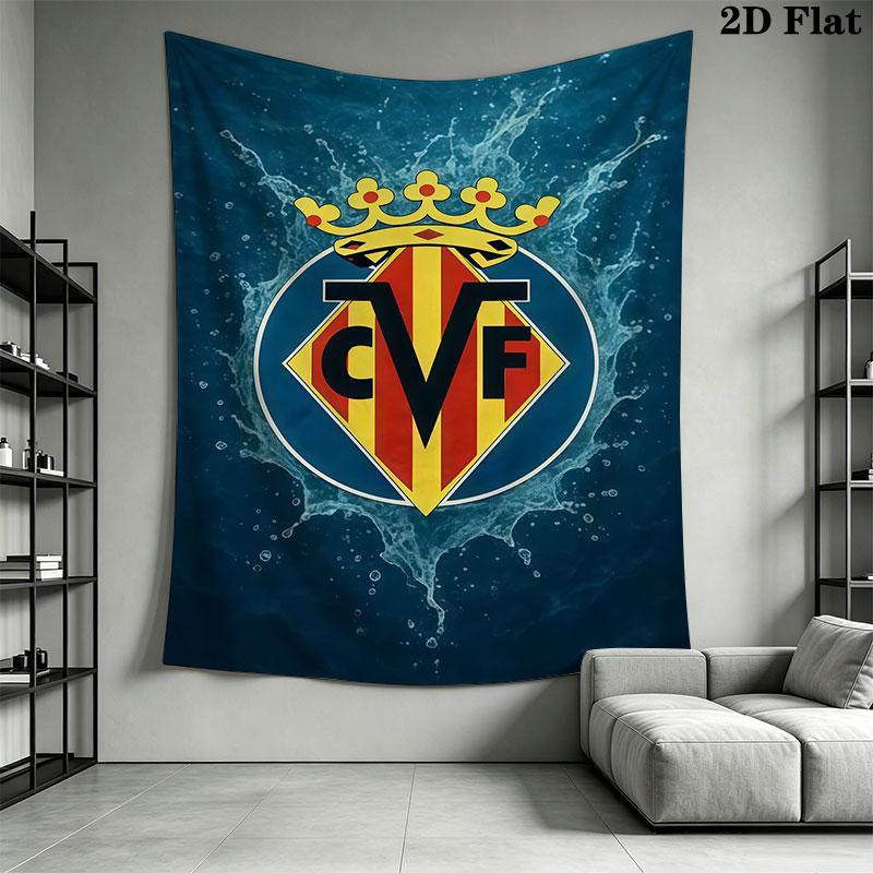 Villarreal CF Wall Hanging Printed Fabric Blanket Decorative Tapestries for Bedroom Living Room Home Decor