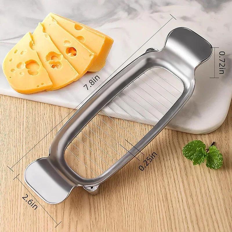 Creative Fashion 1Pc Zinc Aluminum Alloy Butter Cheese Wire Slicer Creative Kitchen Gadgets Cross-border Foie Gras Cheese Egg Cu