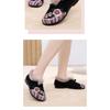 New Women's Cotton-Lined Boots with Thickened Insulation Flat-Soled Embroidered Shoes for Middle-Aged and Elderly Women