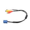 Car RCA Adapter VTR Cable 6 Pin Blue A V Port Replacement for Toyota