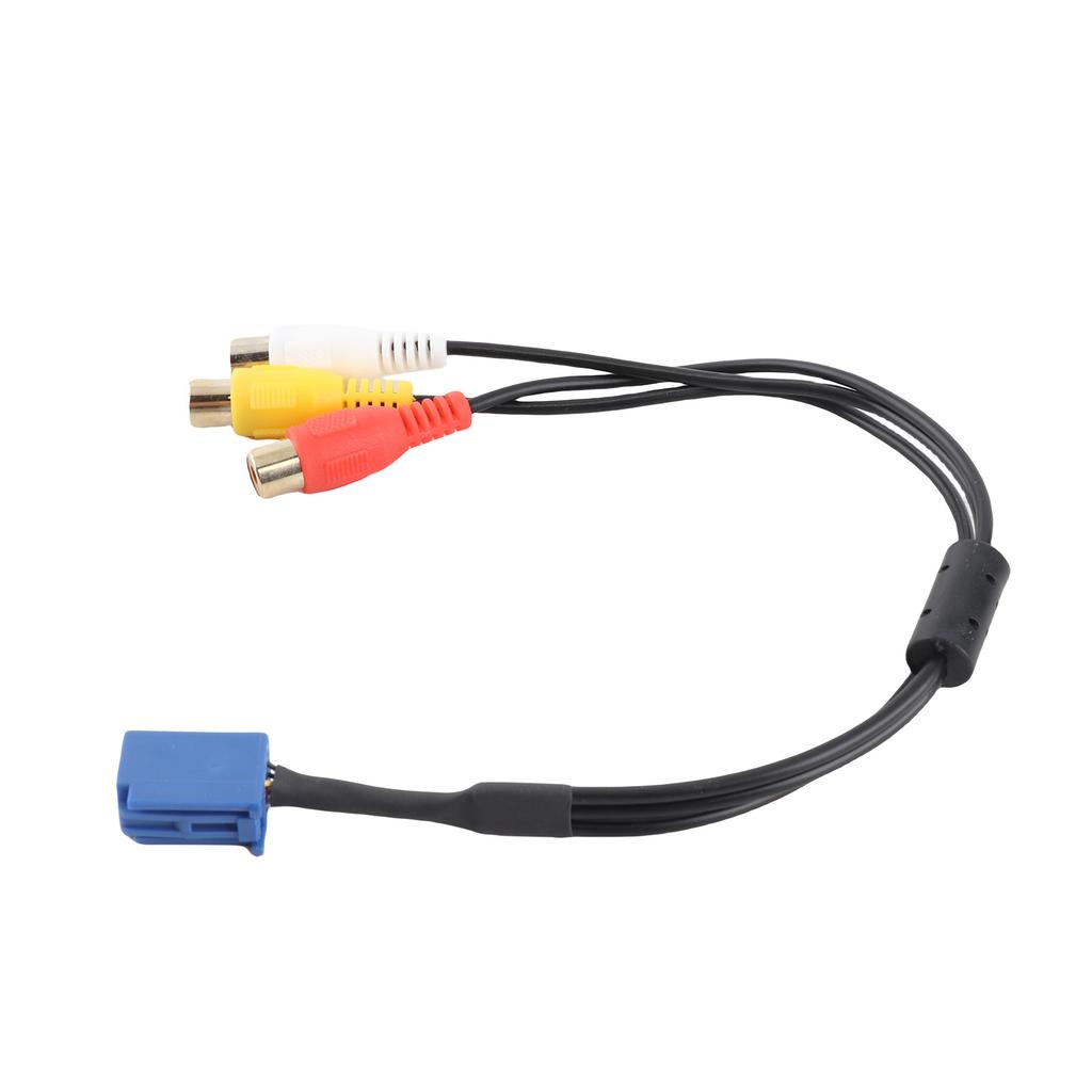 Car RCA Adapter VTR Cable 6 Pin Blue A V Port Replacement for Toyota
