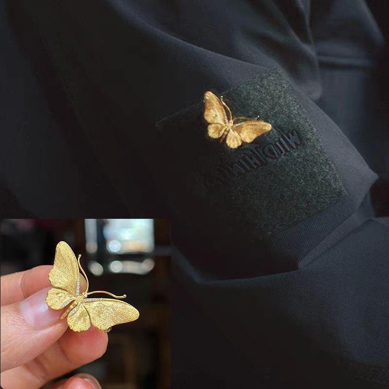 Golden Butterfly Haoshi Exquisite Brooch Design Niche Light Luxury Simple Retro Versatile Brooch