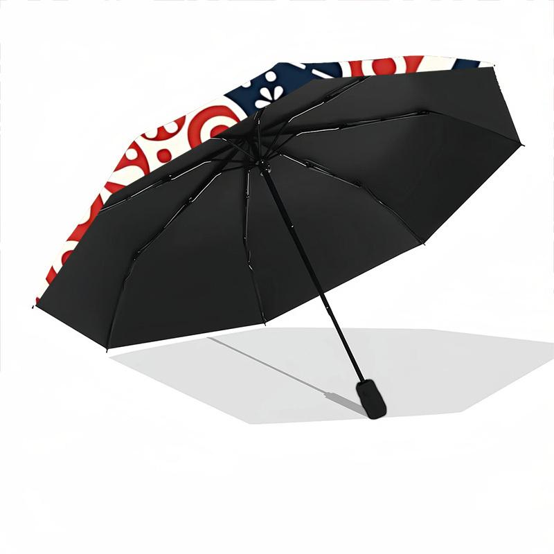 1pc Eiffel Tower Pattern Automatic Folding Umbrella - 8-Rib Automatic Open/Close, Large Canopy Birthday Festival Gift Yy251217122