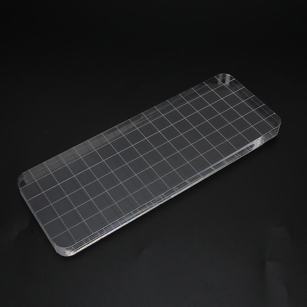Acrylic Plate Transparent Clay Pottery Sculpture Tool Craft Sealing Accessories 9mm Thickness16x6x0.9cm, Rounded Small