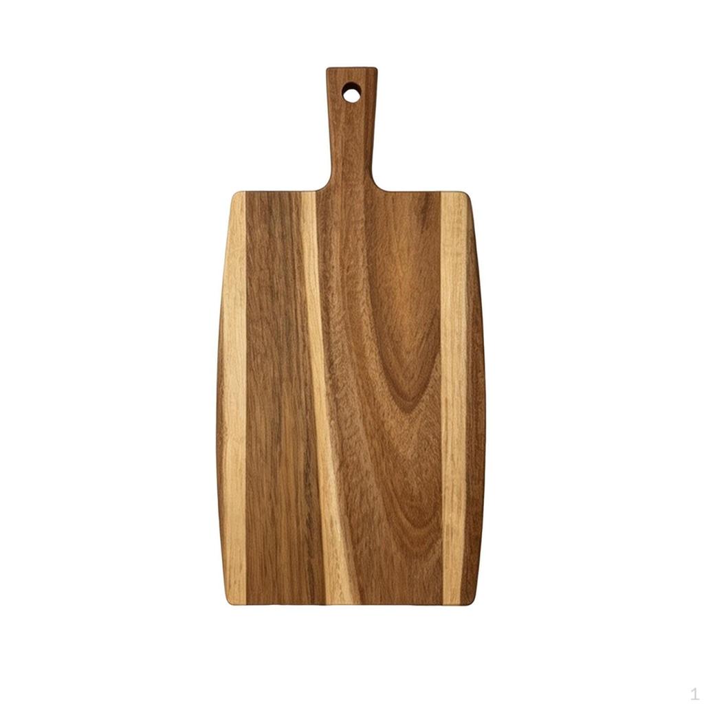 Acacia Wood plate Wooden Slicing Board with Hanging Hole Handled for