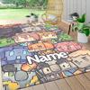 Custom Name Magical Unicorn Fantasy Carpet Rug Customizable Soft Washable Anti-Slip Home Living Room Sofa Mats Personalized Rug. 0909132