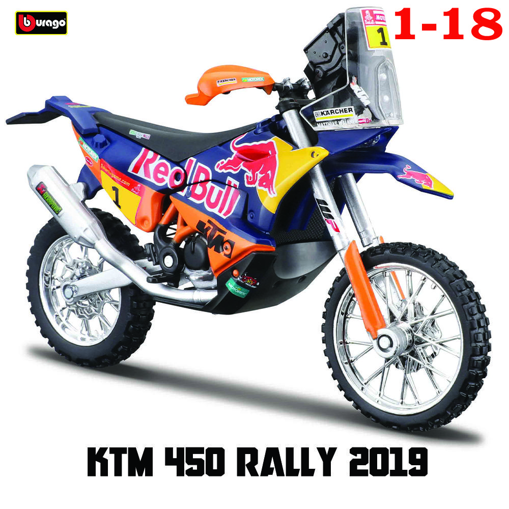 Bburago 1:18 2023 GASGAS RX450F Honda Africa Twin Adventure 790 Adventure R Rally 450F X Diavel S motorcycle model Toy Series