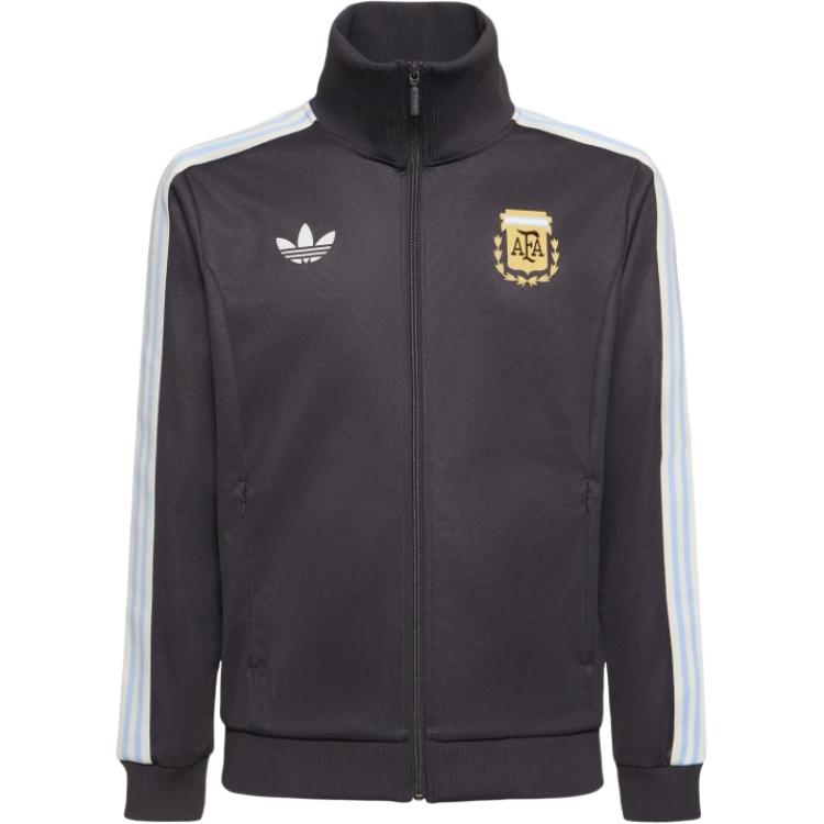 

Adidas Originals Logo Stripe Vintage Sports Stand Collar Zip Long Sleeve Jacket Men Jacket Black IU2155T XXL