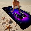 Serviette de Plage Casque Ondes Musicales, Microfibre Super Douce, Cadeau pour Elle/Lui, Anniversaire, pour Piscine, Plage, Voyage, Décoration d'Intérieur Cadeaux pour Fans